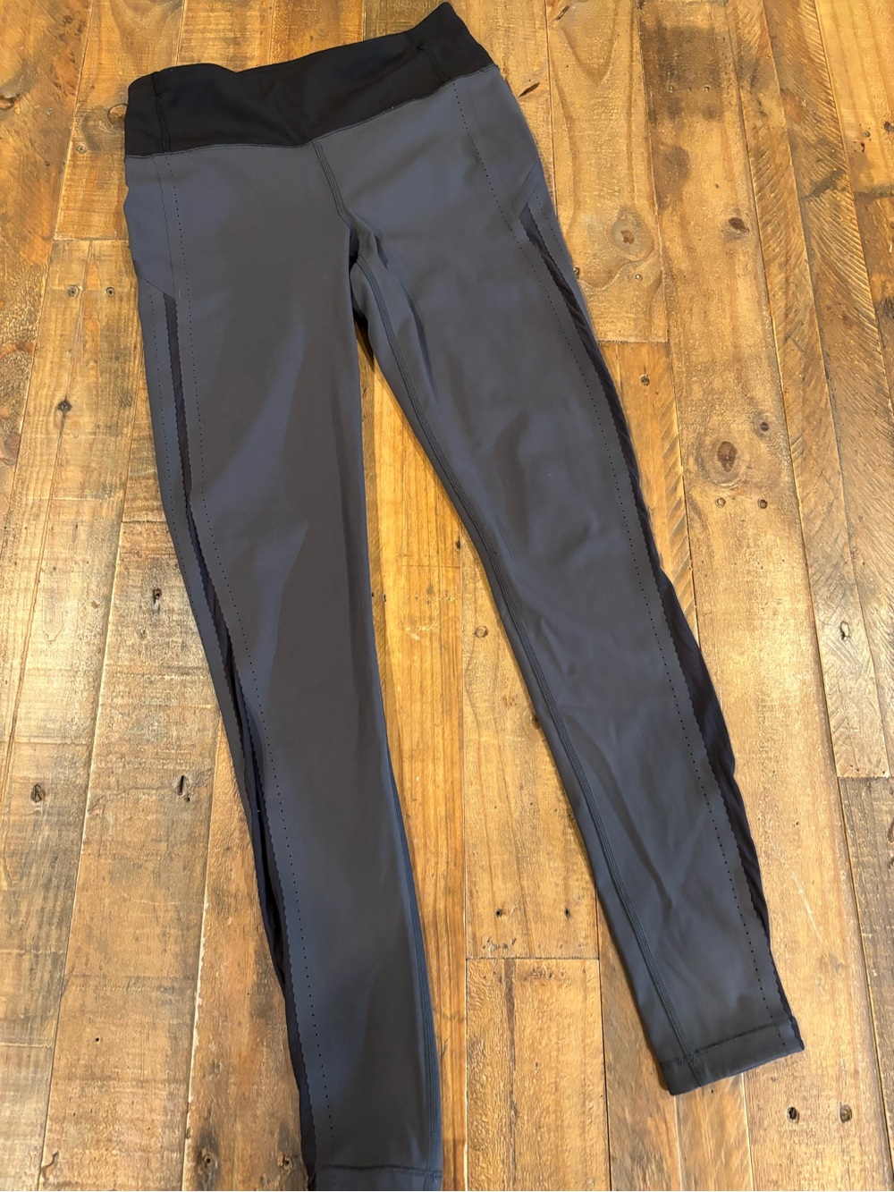 lululemon athletica Black and Dark Gray High-Waist Leggings